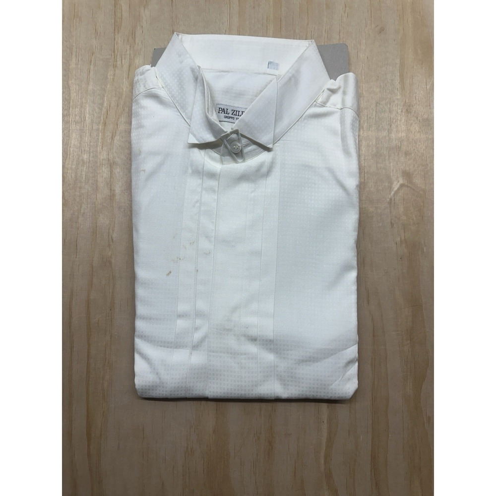 Pal Zileri Button Up‎ Shirt Men's 42 16 1/2 White Long Sleeve Old Stock New